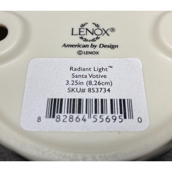 Lenox Santa Votive Candle Holder Porcelain Christmas Holiday - Picture 10 of 10
